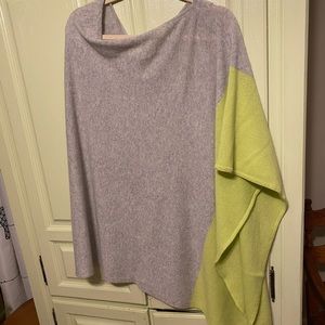 Cashmere Color Block Poncho